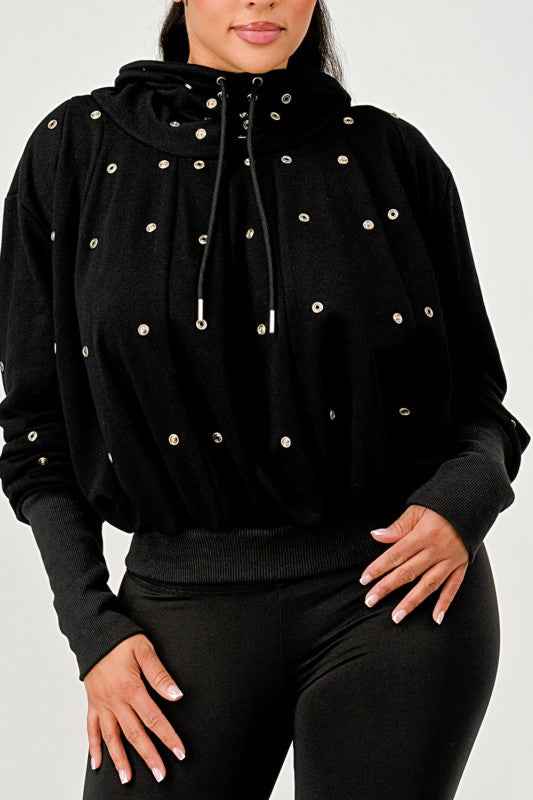 Grommet Detail Drawstring Hoodie 24351257_4a164c15-6846-4517-afaa-11d6447b2dc5