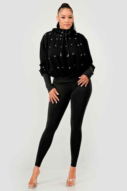 Grommet Detail Drawstring Hoodie 24351257_8d8027d9-bbda-4d6f-a677-9b2be0442936