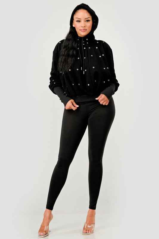 Grommet Detail Drawstring Hoodie 24351257_c327a0d9-901b-4232-8a24-6df42386bf88