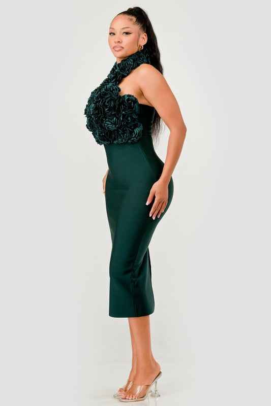 Rose Applique Halter Midi Dress 24399198_2f550072-dfe0-4361-8d21-6f1f42d0c430