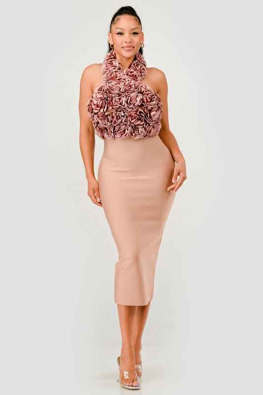 Rose Applique Halter Midi Dress 24399198_312e3c95-0f25-4145-98d1-64b44559ae9c