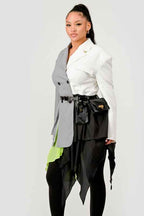 Colorblock Blazer with Layered Skirt Detail 24399202_45b48830-76be-4b01-a21f-4d56d1b93a0a