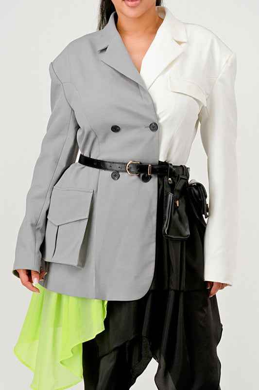 Colorblock Blazer with Layered Skirt Detail 24399202_7695df92-e5e4-4812-a08a-ea8621433df2
