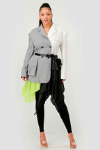 Colorblock Blazer with Layered Skirt Detail 24399202_7e495dd9-2c2c-40aa-af58-d20ced04d501