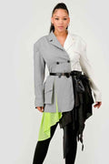 Colorblock Blazer with Layered Skirt Detail multi 24399202_90b01d26-5720-4ce9-b6b1-8c30aad20e75