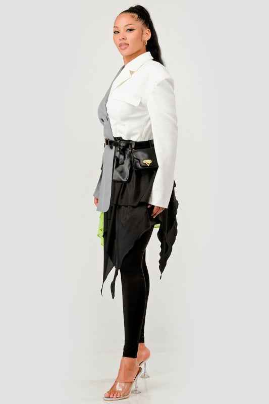 Colorblock Blazer with Layered Skirt Detail 24399202_c6ab51a4-53bc-40e0-9289-a50a2862bc33