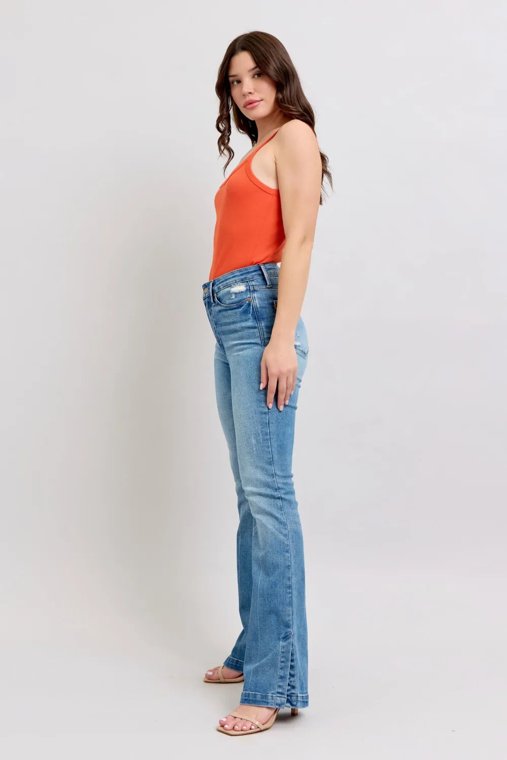 Judy Blue HW Tummy Control Vintage Wash Side Slit Slim Boot Jeans 243d8317-de34-4296-82fb-41c52baee33e-Max