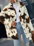Cow Print Sherpa Jacket Brown 24472093_27ac3c1b-86ac-4089-a874-0fa40546b684