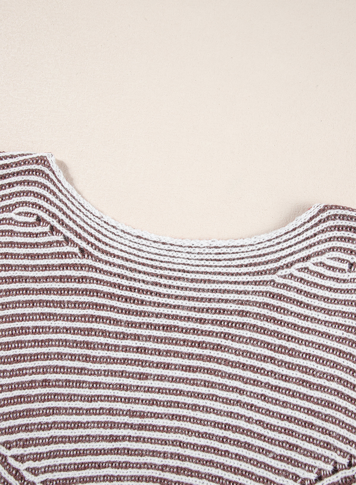 Black Striped Print Ribbed Knit Raglan Sleeve Baggy Sweater 2451100780e1a497