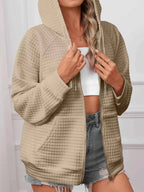 Full Size Textured Quilted Zip-Up Hooded Jacket Plus Size 245112b6-b158-4a88-b7b8-487778b8cf46-Max-Origin