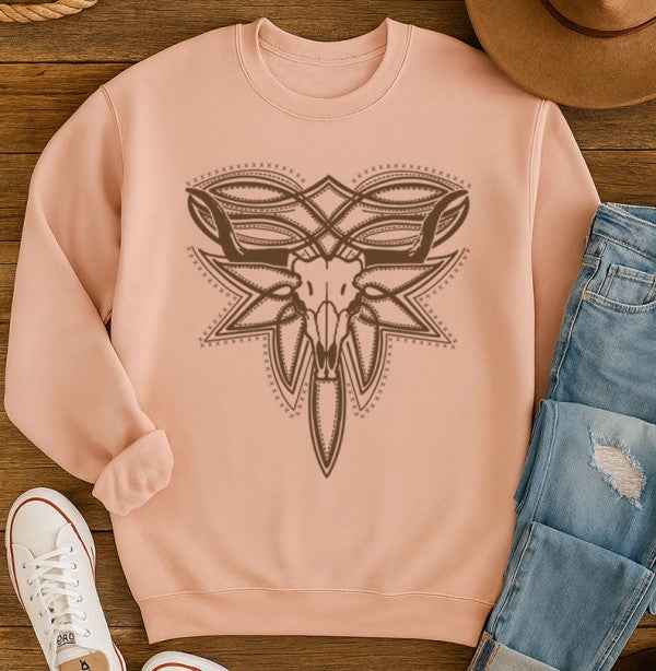 Western Skull & Boot Stitch Graphic Sweatshirt 24515027_a507d00d-e283-4358-88de-4a633ba0b7c9