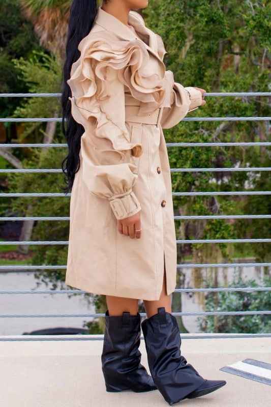 Ruffle Detail Belted Trench Coat 24521623_a9c845e9-02aa-4a46-8267-4cdfdd689ddd