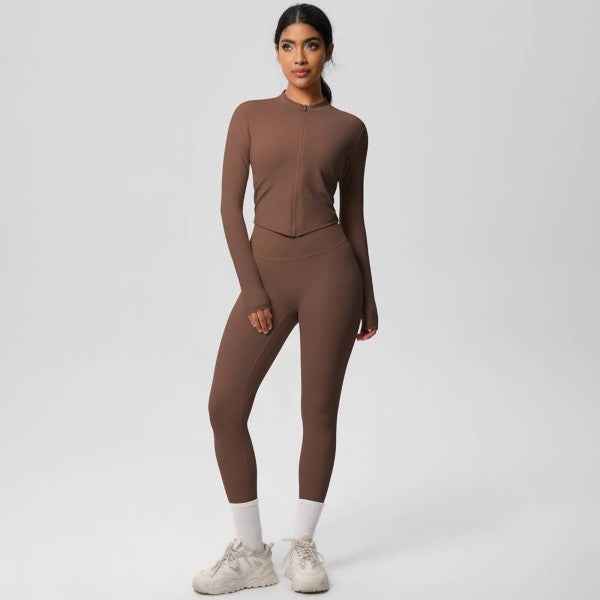 Well-in Vogue Velocity Zip Jacket Set Dark Brown 24530302_1ecd5c24-90ef-4de8-9046-89ea1c496761