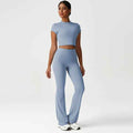 Well-in Vogue Flared Seamless Set Blue L 24530309_305f9924-100b-4251-b592-c415fa0142b1