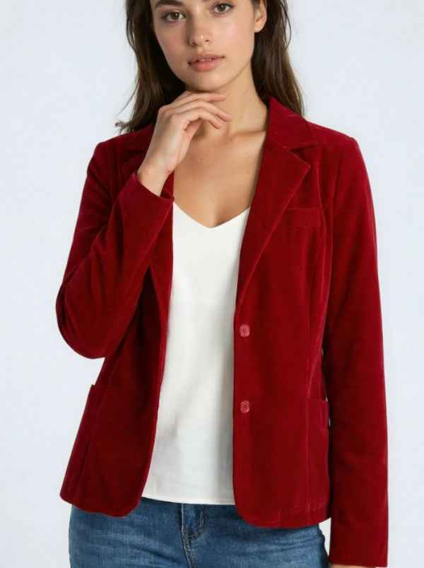 Velvet Blazer Red 24530591_ebf540fa-b0c6-4db7-a8c6-3cce0d06ea53