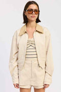 OVERSIZED LONG SLEEVE COLLARED JACKET LIGHT BEIGE 24570899_0a75e5e0-f173-4ac3-bbba-e4826e953501