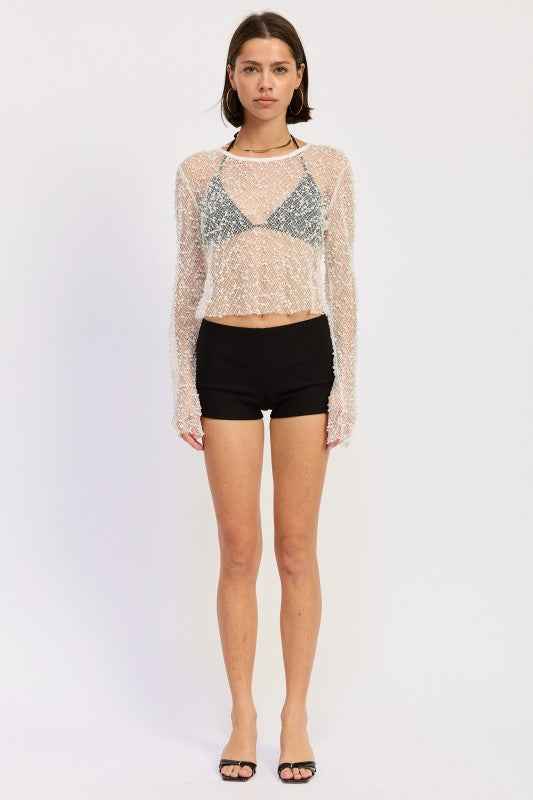 LONG SLEEVE SHEER CROPPED TOP 24570900_09df2215-c6a4-4b29-9d94-ac9186fbfe11