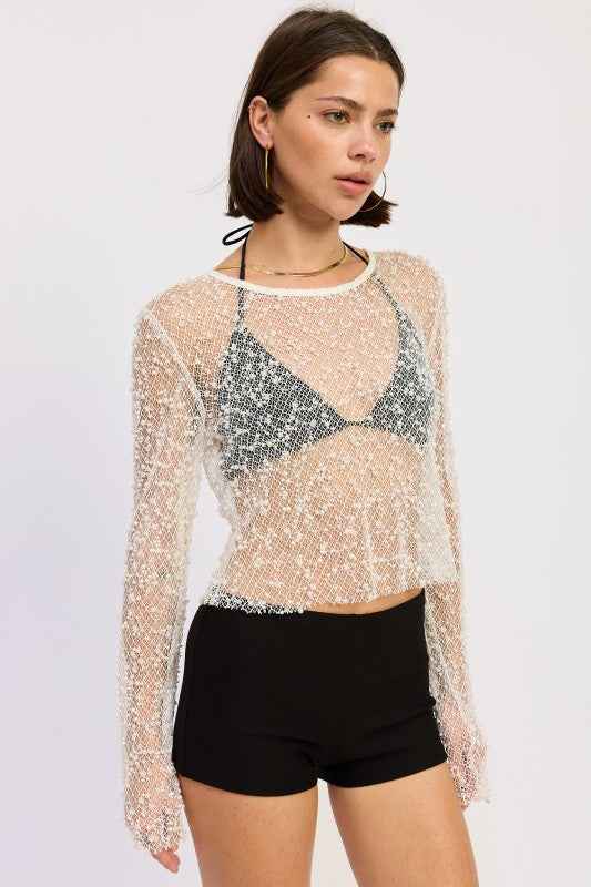 LONG SLEEVE SHEER CROPPED TOP 24570900_9c9f140d-9703-4945-86af-87aeec113124