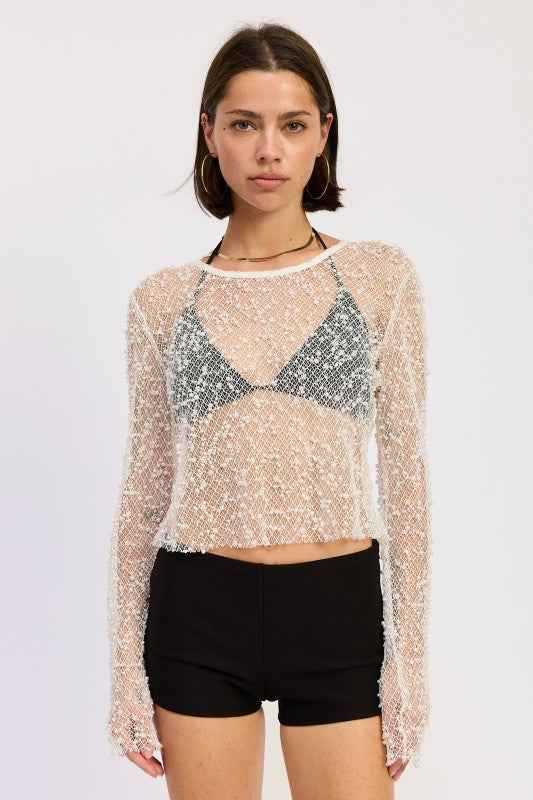LONG SLEEVE SHEER CROPPED TOP OFF WHITE 24570900_a870965c-62fb-4171-b426-8182150d2692