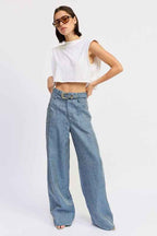 BELTED WIDE LEG DENIM TROUSERS 24570906_ad4ba88e-a4cb-4f18-89df-fa1931b9d9a1