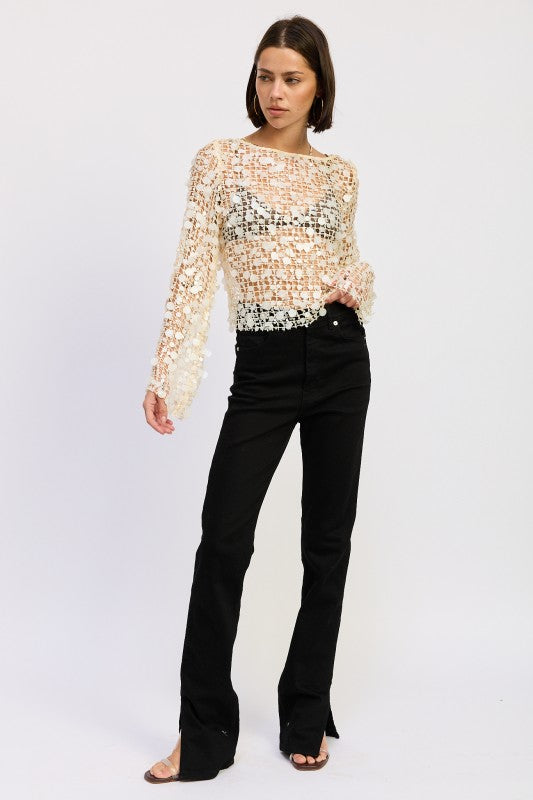 Long sleeve sequin mesh top 24570907_2c9dfbdb-0de0-4918-8687-f4c571653636