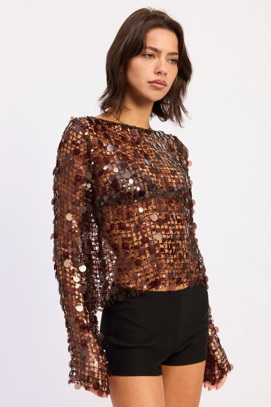 Long sleeve sequin mesh top 24570907_4f65e390-b34c-4b74-8fd4-d410aedd1ce2