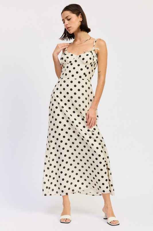 MAXI POLKA DOT STRAP BUSTIER DRESS SINGLE UNIT 24571087_de2c6de5-7705-46c3-8ce9-ecc75c7e3256