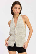 HLATER NECK BUTTON FRONT KNIT TOP HEATHER GREY 24571089_e68f4cdd-22b0-4d75-bf3e-e0a60cd20889