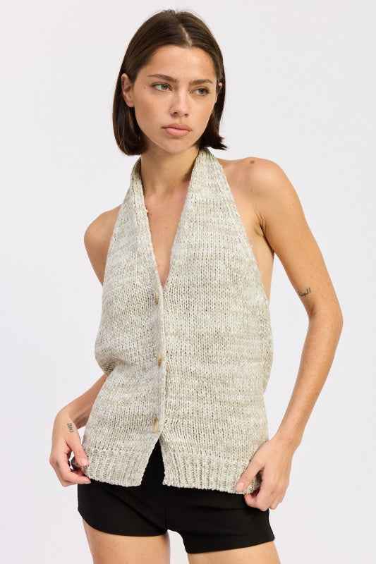 HLATER NECK BUTTON FRONT KNIT TOP HEATHER GREY 24571089_e68f4cdd-22b0-4d75-bf3e-e0a60cd20889
