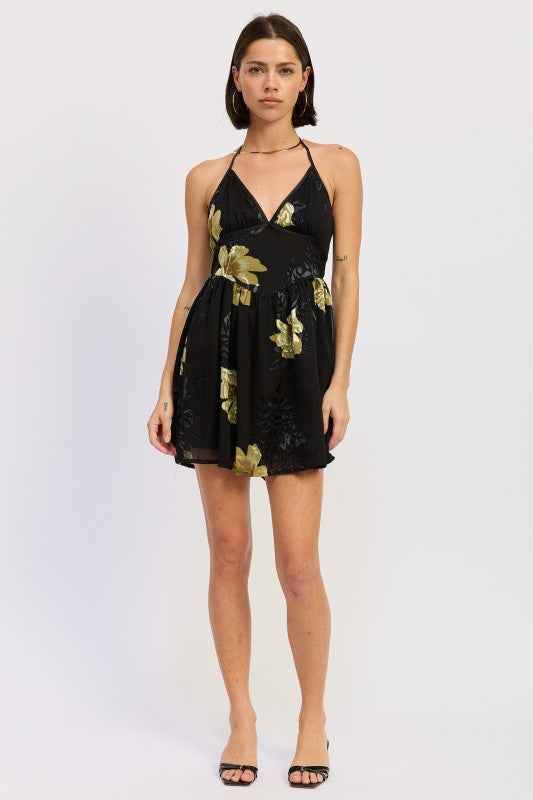 MINI FLORAL HALTER DRESS BLACK 24571093_94a9d5e5-910c-412d-ab88-cfcabf862587