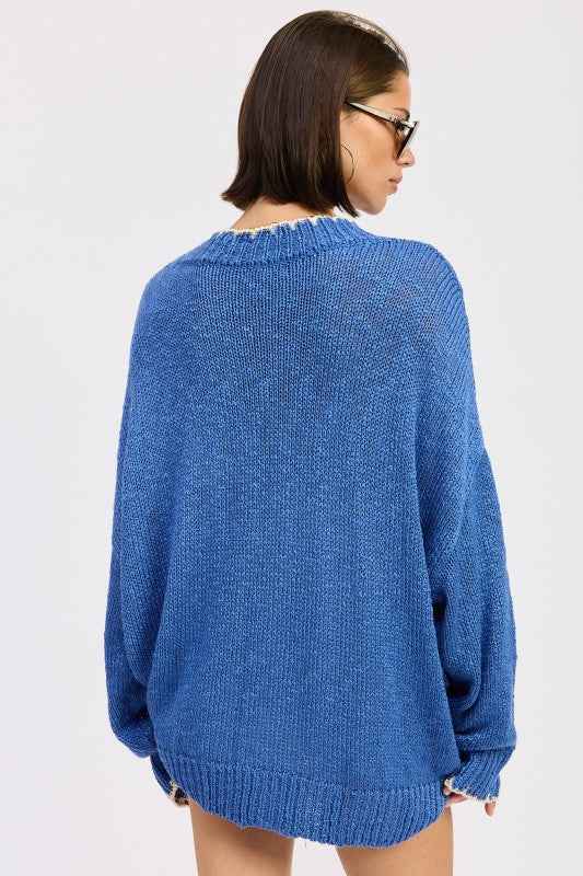 OVERSIZED LONG SLEEVE KNITTED SWEATER 24576730_5f75492f-0f52-43f7-b078-b573fcad9da1