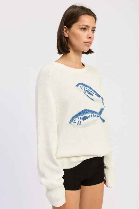 LONG SLEEVE KNITTED GRAPIC SARDINE SWEATER 24576864_949243ef-b643-4535-95f0-63e8b6a95ffa