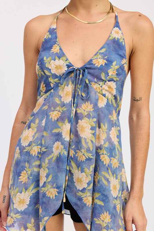 FRONT TIE HALTER FLORAL BUTTERFLY TOP 24577051_55a9f7b0-0b20-4862-8211-9a000dd8d710