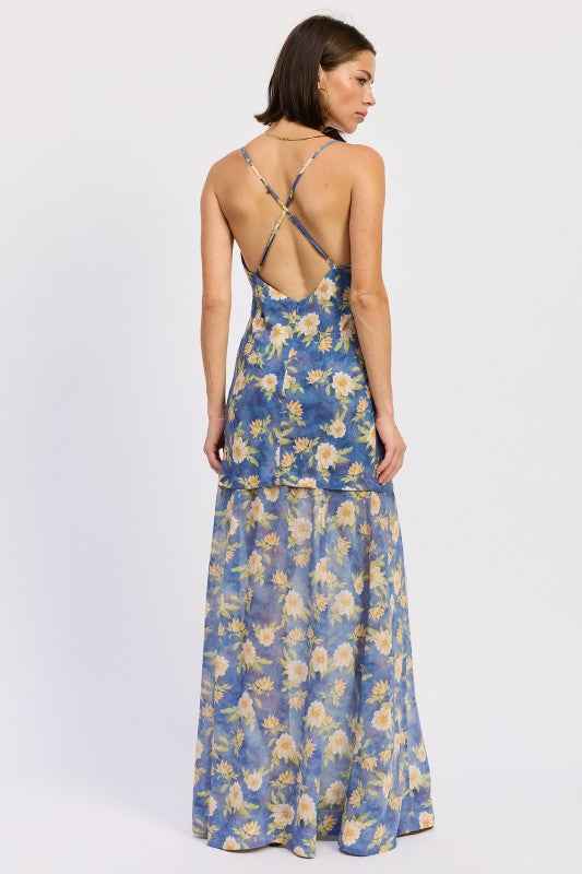 MAXI FLORAL CROSS TIE BACK DRESS 24577052_78684cd5-4b13-4cac-b10f-9f814d5e4abb