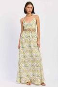 MAXI OPEN TIE BACK DRESS GREEN MULTI 24577139_ee681e38-3881-4186-9fe8-3373ad70d37f