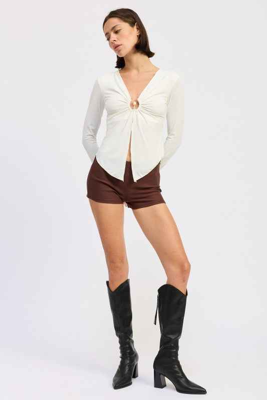 LONG SLEEVE FRONT RING RUCHED TOP 24577142_0f6d0fe9-1ab7-47fa-a486-9cd8ac52a396