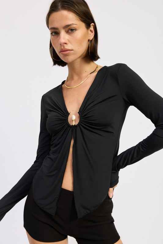 LONG SLEEVE FRONT RING RUCHED TOP 24577142_154af70b-be79-4a15-8b8d-43f75a89851e