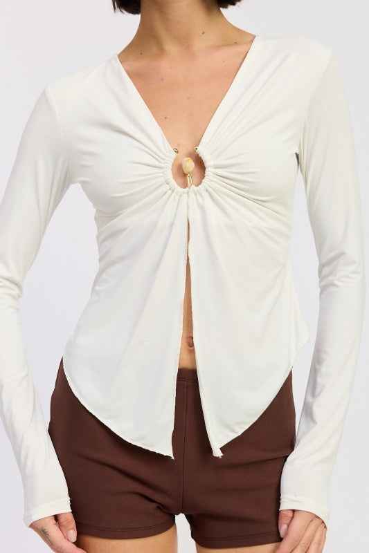 LONG SLEEVE FRONT RING RUCHED TOP 24577142_a48cc74a-0e81-44cc-862f-33e826a6ee25