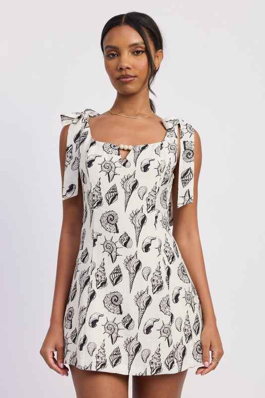 SQAURE NECK FITTED MINI DRESS WITH TIE STRAPS IVORY BLACK 24577145_8eae3419-56e0-49e4-b88c-a027adfed504