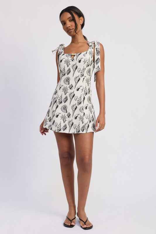 SQAURE NECK FITTED MINI DRESS WITH TIE STRAPS 24577145_ff6222fd-f360-442d-89bd-074de96ca812