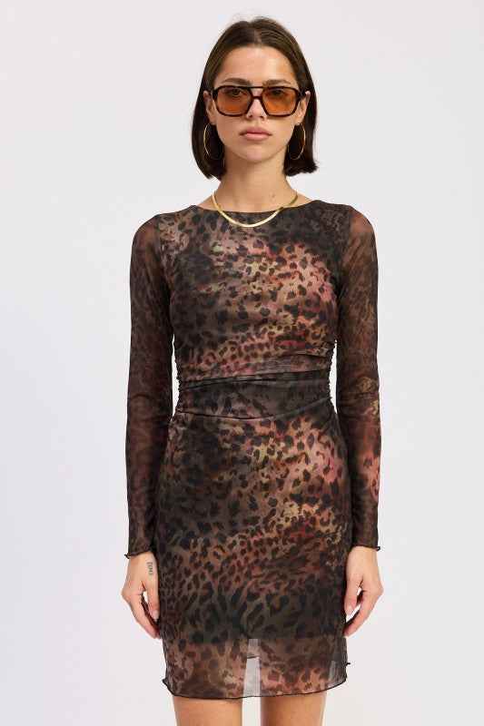 MINI OPEN BACK MESH ANIMAL PRINT DRESS 24577376_541b1647-2b56-4000-8857-aba6e5857d99