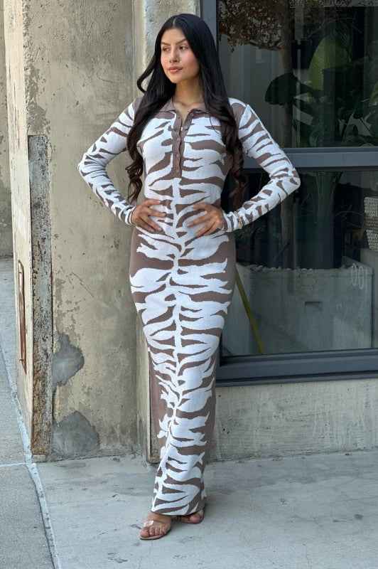Animal Print Sweater Dress Body Con Brown 24581136_ed583e99-a9d1-4f2b-8b8d-38f28cd3a4e0