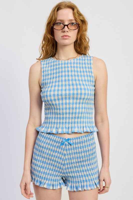 LETTUCE HEM SMOCKED TOP BLUE GINGHAM 24610057_af434d0d-d7a1-4c96-a750-fded63fb8863