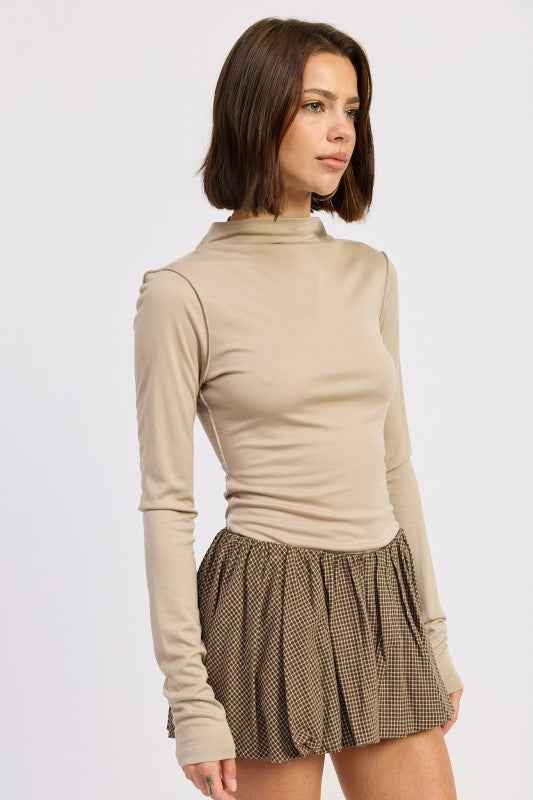 MOCK NECK LONG SLEEVE JERSEY TOP 24610059_e06b8969-16f2-45f1-bbb8-06dcb5fc18ab