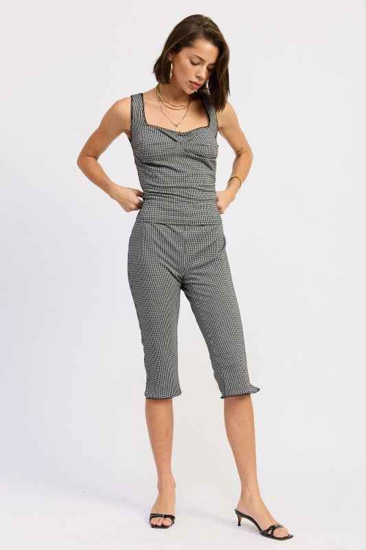 GINGHAM CAPRI PANTS WITH LACE TRIM 24610061_1543c489-b803-4dfe-8448-543942b38bcf