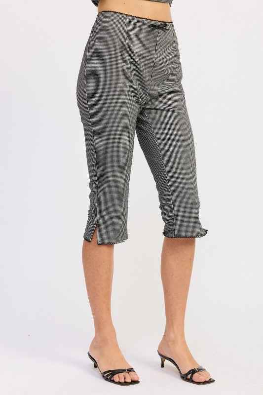 GINGHAM CAPRI PANTS WITH LACE TRIM 24610061_3249c609-e489-451f-997d-8be6d2988a4f