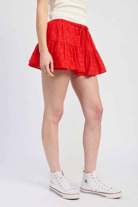 RUFFLE MINI SKORT WITH EYELET EMBROIDERY 24610588_24e806b5-7c30-4ad5-8901-853840e0fcf8