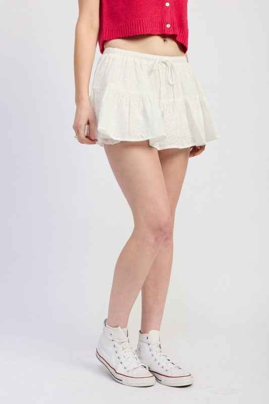 RUFFLE MINI SKORT WITH EYELET EMBROIDERY 24610588_cd61492c-9485-4e2c-befe-8139b0238778