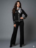 Knit Tailored Ensemble Cardigan & Wide Leg Pants Black 24650925_bc3191c5-49b2-418a-a272-563d888d7c17