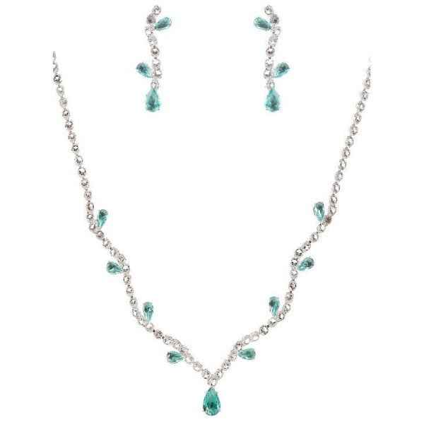 Blooming Flower Bud Cubic Zirconia Necklace Set One 24661797_a3c09efd-5b78-4d59-a7ad-16a172d4749c